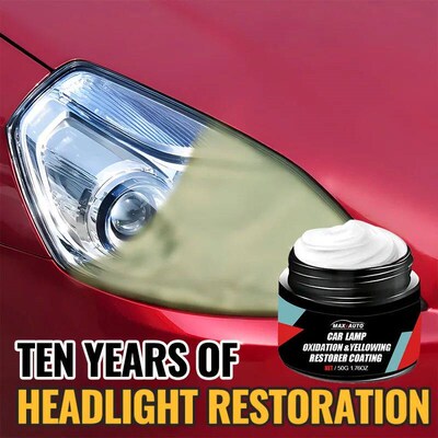 Car Headlight Restoration Polishing Kit - Scratch Remover &