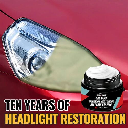 Car Headlight Restoration Polishing Kit - Scratch Remover &