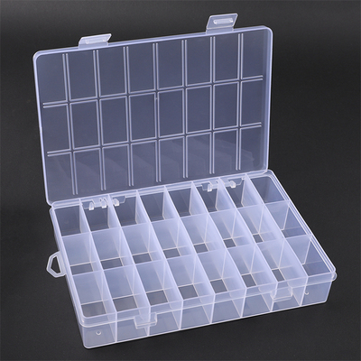 24 Grids Practical  Compartment PP Plastic Storage Box Round