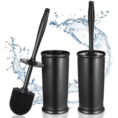 Toilet Brush Black Style Bathroom Deep Cleaning Compact and