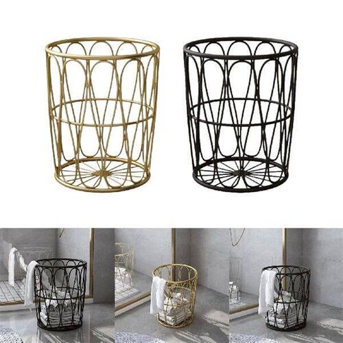 Metal Storage Basket Laundry Organizer Blanket Storage