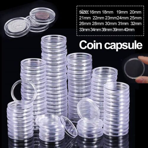 16/18/19/20/21/23/24/25/26/28/30/32mm Coin Capsules Storage