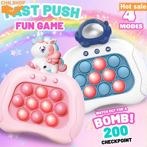 Fast Push Game Pop Bubble Fidget Toys Quick Push Light Game