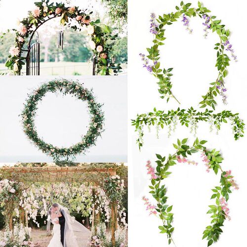 Artificial Flowers Vine Garland Wisteria Silk Artificial Rat