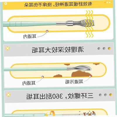 6PCS Ear Cleaner Wax Removal Tool Earpick Sticks Earwax Remo