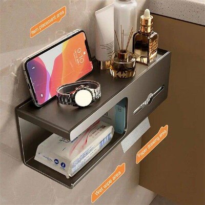 Toilet Paper Holder Wall-mounted Toilet Paper Box with