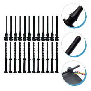 24 Pcs Fan Shock-absorbing Rubber Nail Computer Case Screws