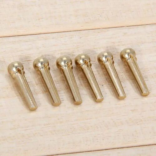 6 Pcs Acoustic Guitar Bridge Pin Guitar Strings Nail Solid C