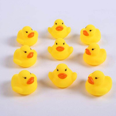 Squeaky Yellow Duck Baby Bath Toy - Floating Duck for Babys