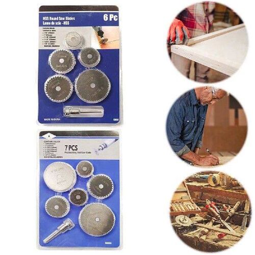 6/7 Pcs Mini HSS Circular Saw Blade with 3.175mm Shank for