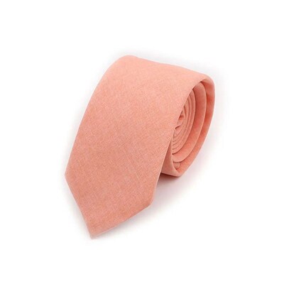 Solid Color Handmade Cotton Ties Men Necktie Striped Narrow