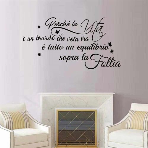 Italian Singer Inspirational Quote Wall Sticker Bedroom Kids