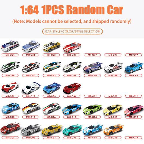 1:64 Electric Race Track Car Accessories Toys Double Remote