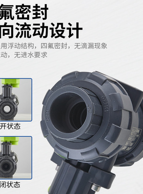 PVC微型电动球 塑料活接 水控 开关指示 手动/电动一体