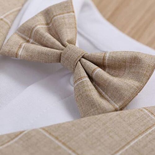 Newborn Formal Anniversary Dress Boy Vest Romper Infant Plai