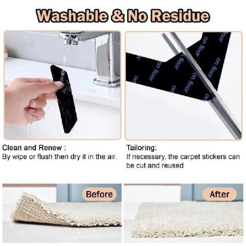4pcs Carpet Non-slip Sticker Self-Adhesive Anti Skid Grip