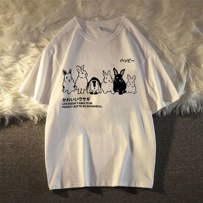 Vintage Women Oversized Short Sleeve Shirt Man Summer Hip Ho