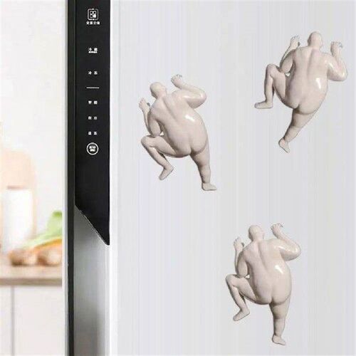 Man Butt Refrigerator Magnet,Resin Climbing Man Fridge