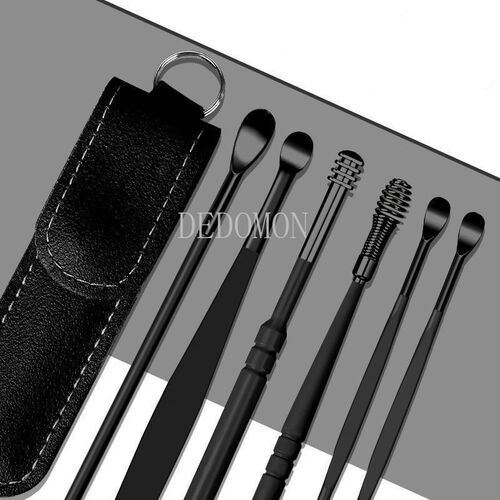 6PCS Stainless Steel Earpick Ear Cleaner Spoon Ear pick Ear