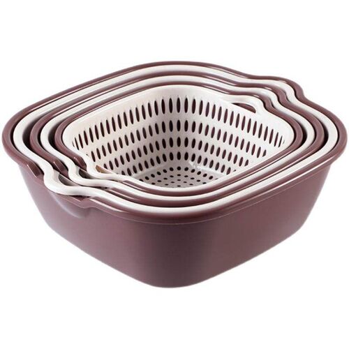 Double-layer vegetable washing basket, kitchen household pla