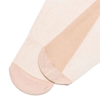 Oversize Hosiery High Knee Black White Red Cuff Tights Rib T