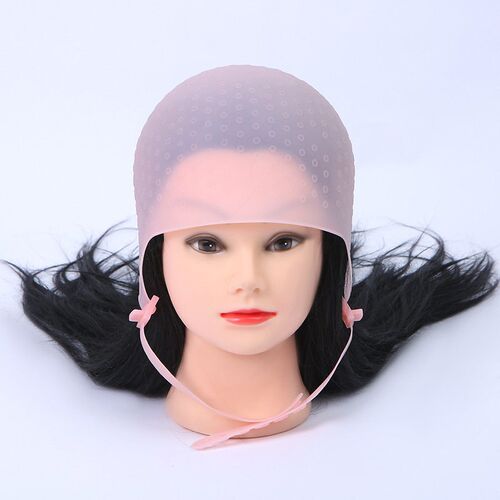 Salon Dye Silicone Cap Hair Dye Hair Highlights Cap Needle R