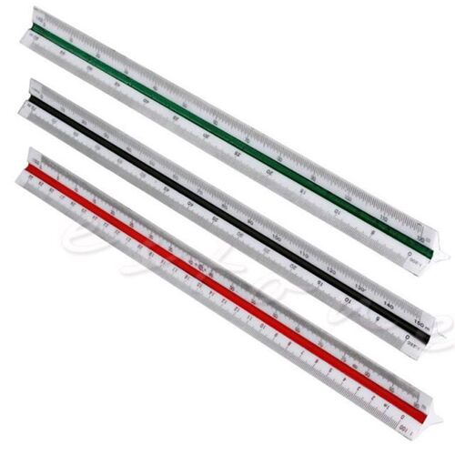 300mm Triangular Metric Scale Draughtsmens Ruler For Enginee