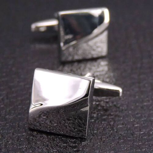 Cufflinks For Men Luxury Silvery Cuffs Retro Metal Cuff Link