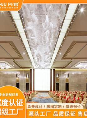 爆款酒店宴会厅水晶吊灯会议室大堂装饰菠萝珠网灯具酒店工程异型