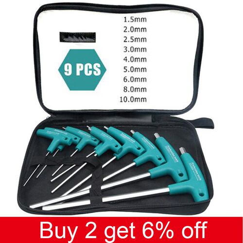 6/9 PCS Wrench Spanner Allen Key Hex Wrench Set  Flathead T-