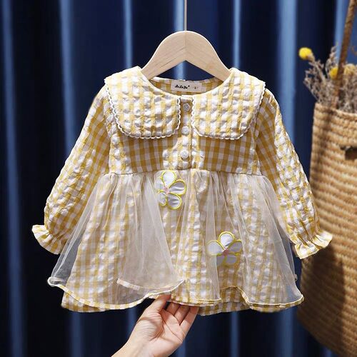 Cute Baby Girls Floral Princess Dress Spring Autumn Korean S