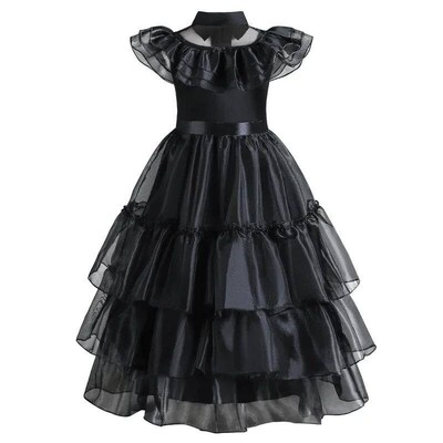 Fancy Wednesday Cosplay For Girl Costume 2024 New Vestidos F