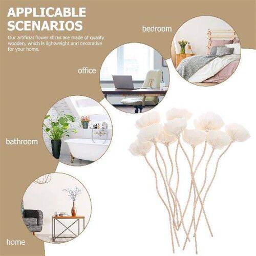 6 Pcs Aromatherapy Rattan Diffuser Sticks Dried Flower