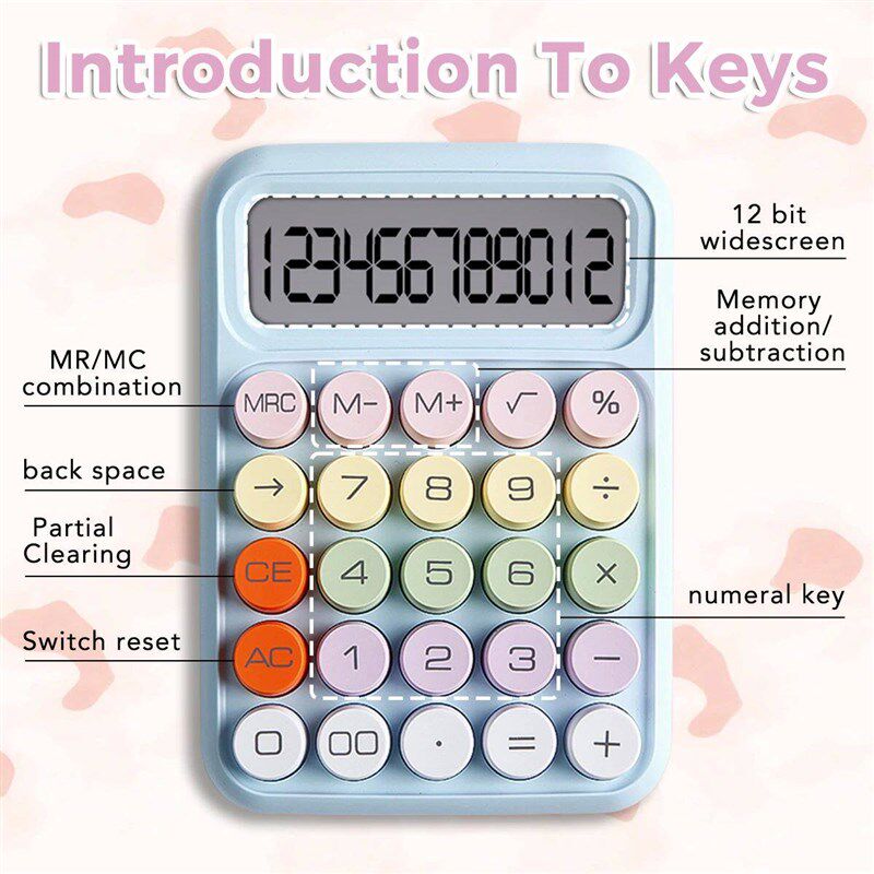 Calculator Dopamine Candy Color High Value Multifunctional - 实物图