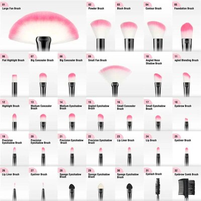 10/32PCS Makeup Brush Set Soft Fluffy Powder Foundation Cont