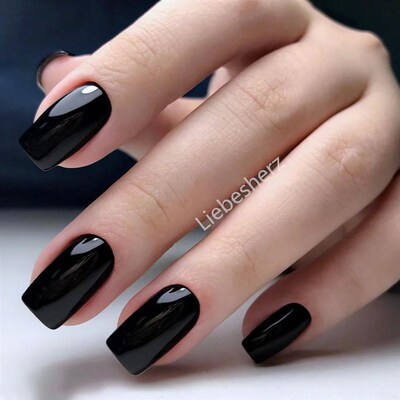 Artificial Press On Fake Nails Glossy Wine Red False Nail Lo