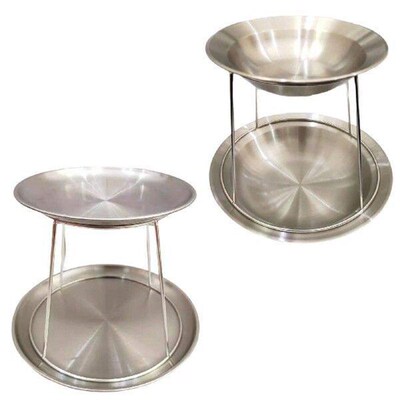 Seafood Stand Snack Food Platter Stand 2 Tier Round Food