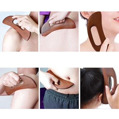 Wooden gua sha Tools Anti Cellulite Massage Tool Wood Lympha