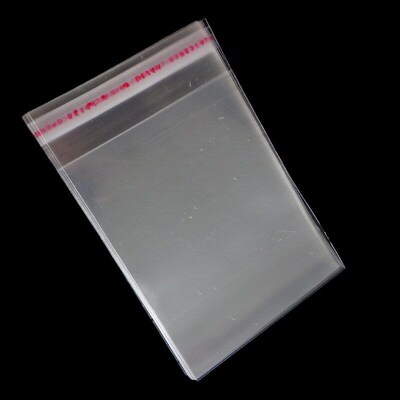50pcs Resealable Plastic Transparent Bags Clear Cellophane S