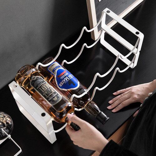Red wine rack iron wine bottle rack European display rack