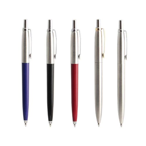 5Pcs/Set Metal Ballpoint Pen Promotional Pens G2 Refill Blue