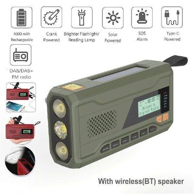 4500mAh Portable Emergency Radio Solar Hand Crank Radio