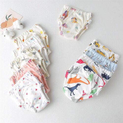 Baby Waterproof Reusable Training Pants Cute Cotton Baby Dia