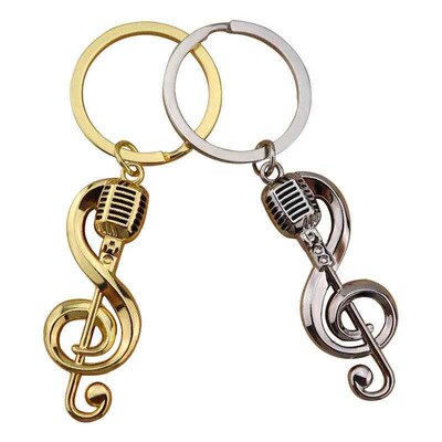Retro Guitar Opener Metal Key Chain Creative Music Bar