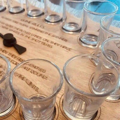 Parties Drinking Game Roulette Wooden Game Night Wheel Fun