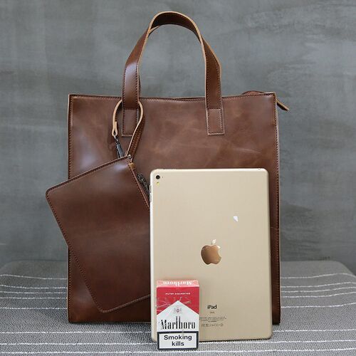 2023 Vintage Mens Briefcase Business Office Bags Crazy hors