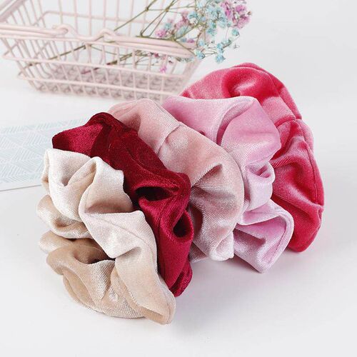 4PCS/Set Korea Velvet Scrunchie Rubber Elastic Hair Bands So