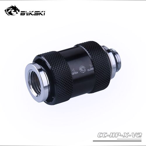 Bykski Hand Push Valve Switch G1/4 Thread Male to Famale Fl