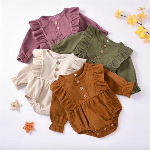Toddler Girls Long Sleeve One Piece Layering RuffleBodysuit