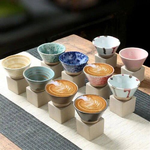 Pottery Funnel Coffee Cup Pottery Funnel Latte Cup Handmade